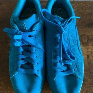 Puma Suede Classic Mono Turquoise Blue Sneakers US M/8, W/10